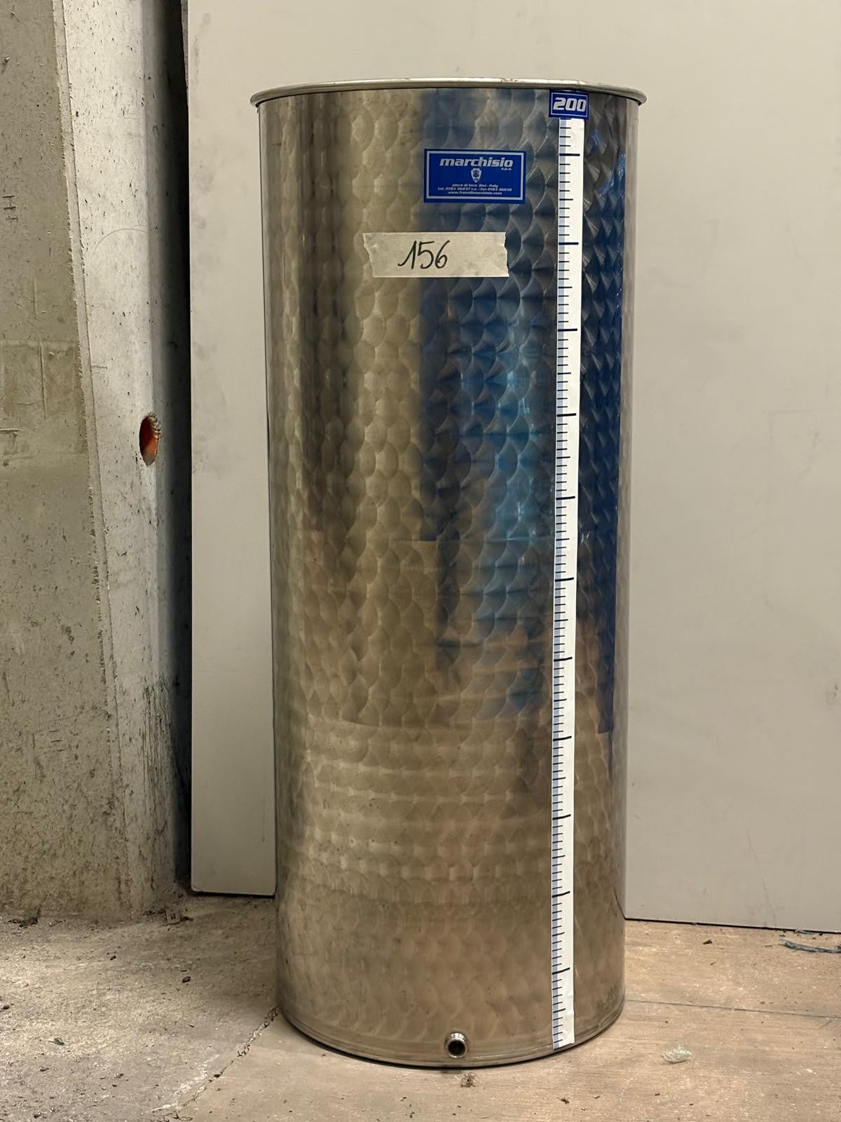 STAINLESS STEEL AIR TANK LT 200A FLAT BOTTOM - OUTLET156