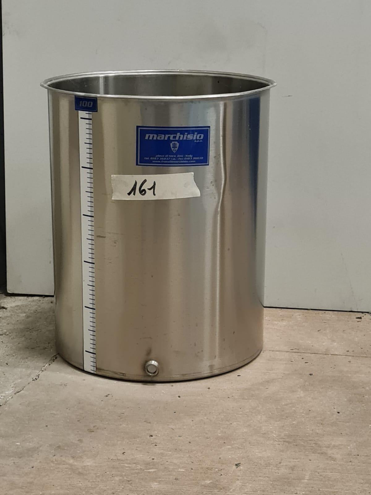 SERBATOIO INOX SEMPREPIENO AD ARIA LT 100B FONDO PIANO - OUTLET161