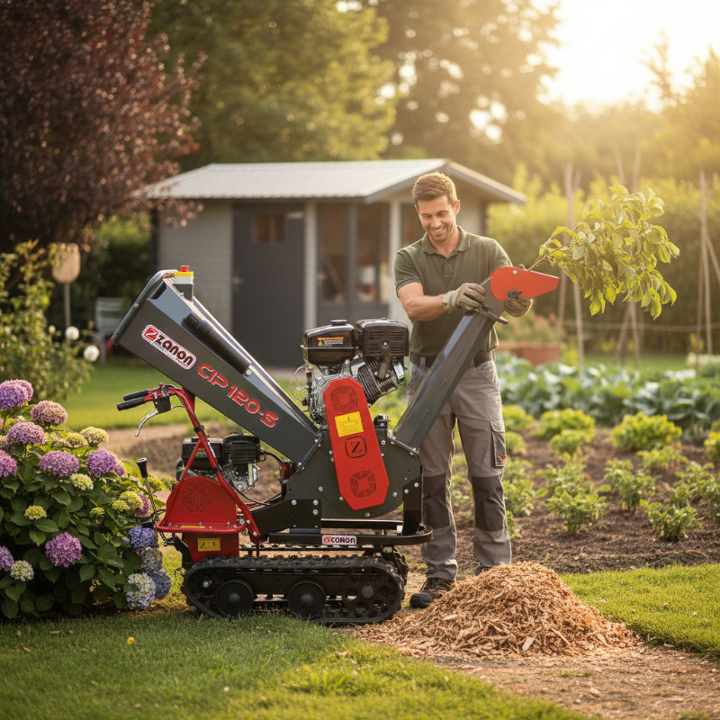 BIOCHIPPER ZANON CIP120-S ON MOTOCARRIOLA WITH 2 BINS