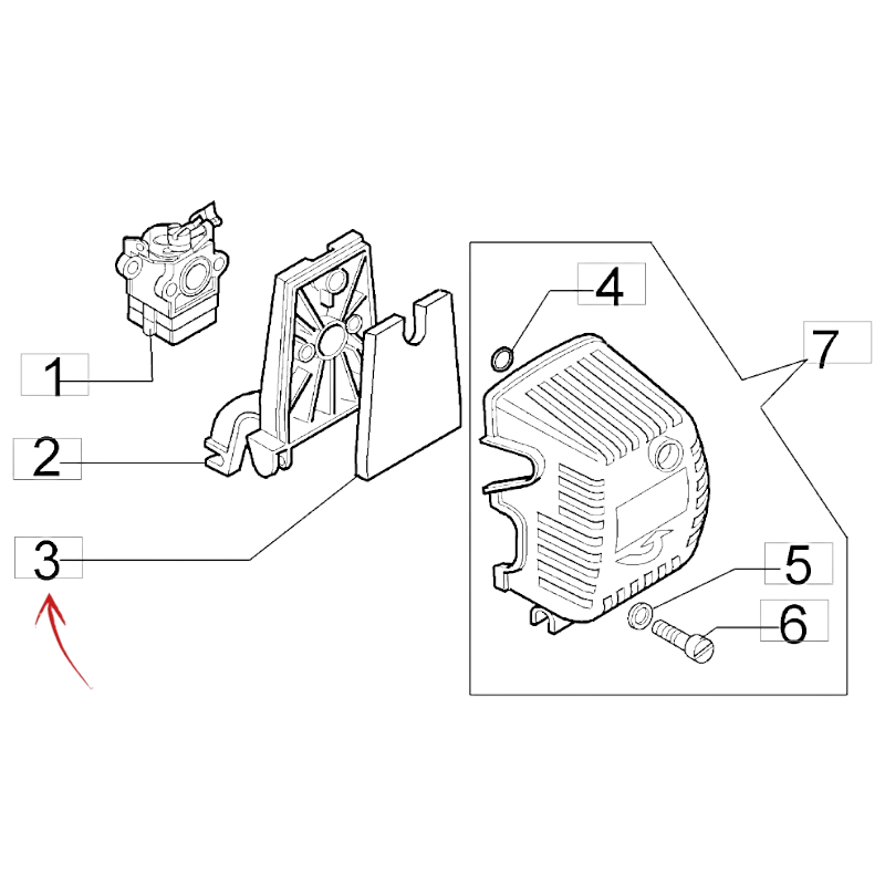 FILTRE À AIR POUR DÉBROUSSAILLEUSE EFCO 8460-8465-8530-8535-8550 BOSS