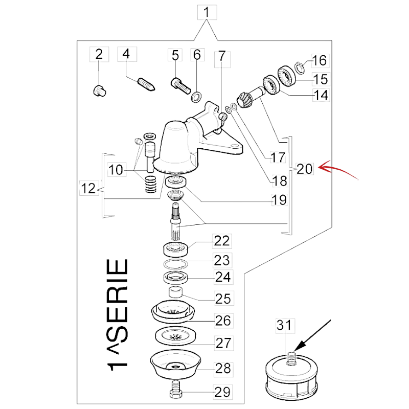 CONICAL GEAR KIT EFCO 8400-8420-8460-8510-8530-8550 BOSS