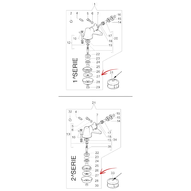 FLANGIA DISTANZIALE TESTINA DECESPUGLIATORE EFCO