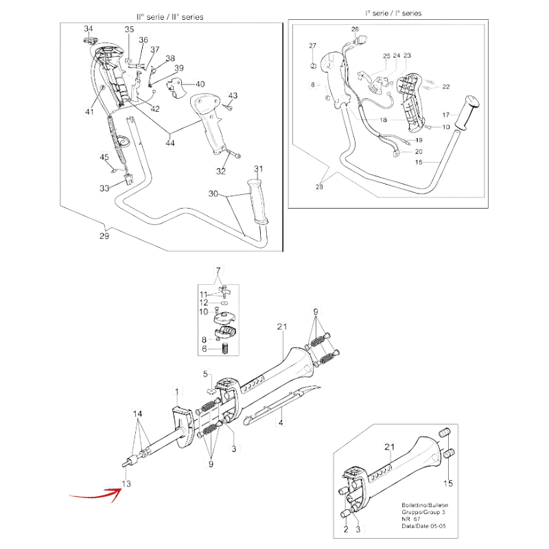 ALBERO TRASMISSIONE DECESPUGLIATORE EFCO 8510-8530-8550 BOSS-5300-5500