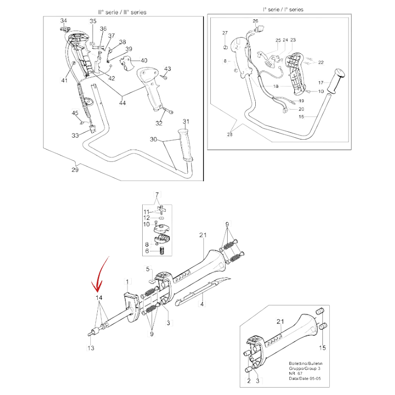BRUSH CUTTER BAR FOR EFCO 8510-8530-8550 BOSS