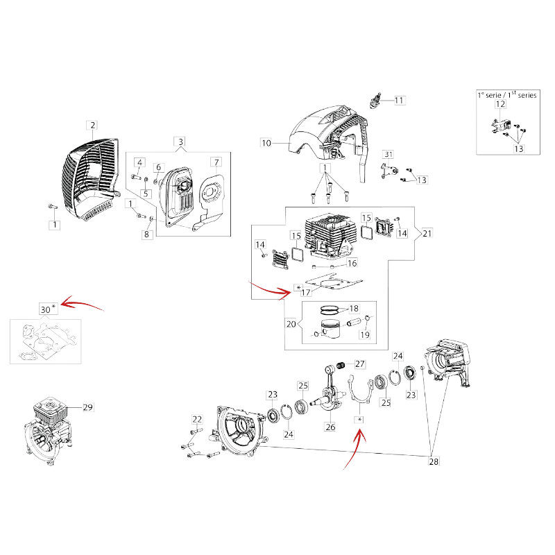 KIT JOINTS DE DÉBROUSSAILLEUSE EFCO 5300-5500