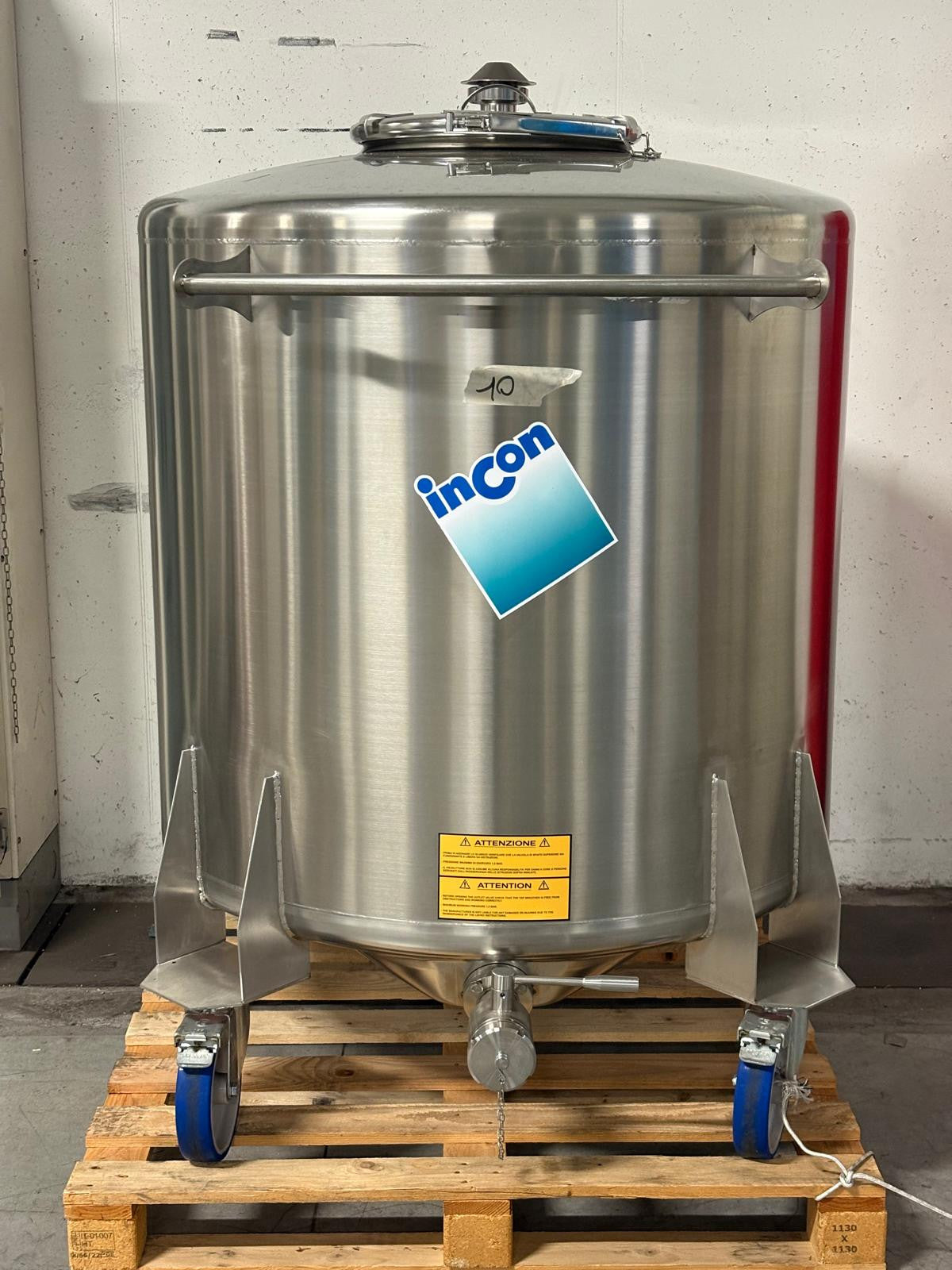 SERBATOIO INOX PALLETTIZZATO LT 1000 "SCL" - OUTLET10