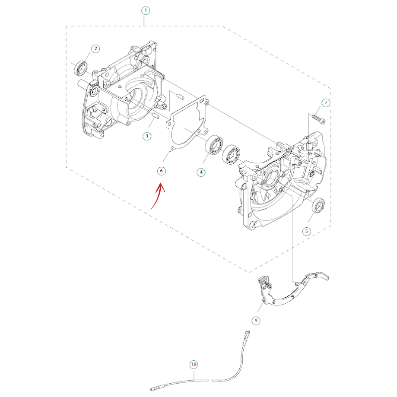 GUARNIZIONE CARTER MOTORE DECESPUGLIATORE HUSQVARNA 345-545