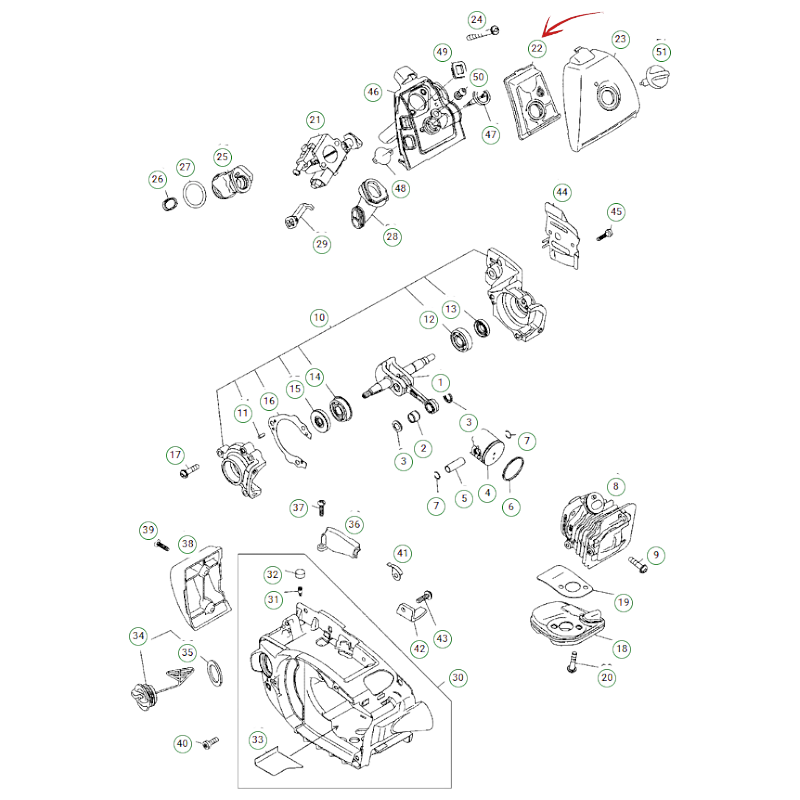 AIR FILTER CHAINSAW ZENOAH G2050 T