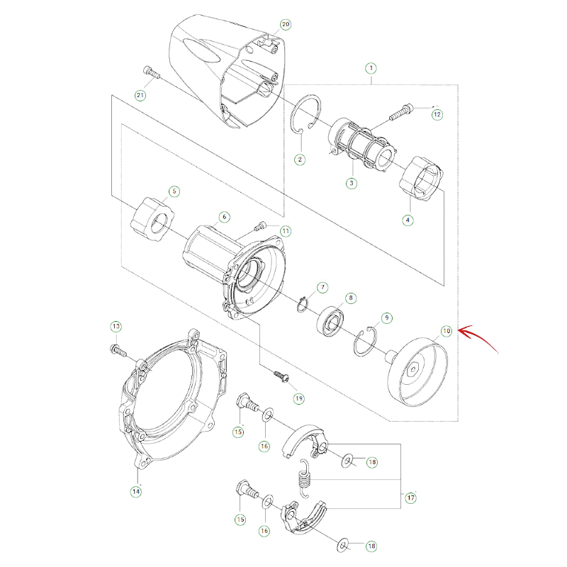 CLUTCH DRUM FOR HUSQVARNA STRIMMER 243-543