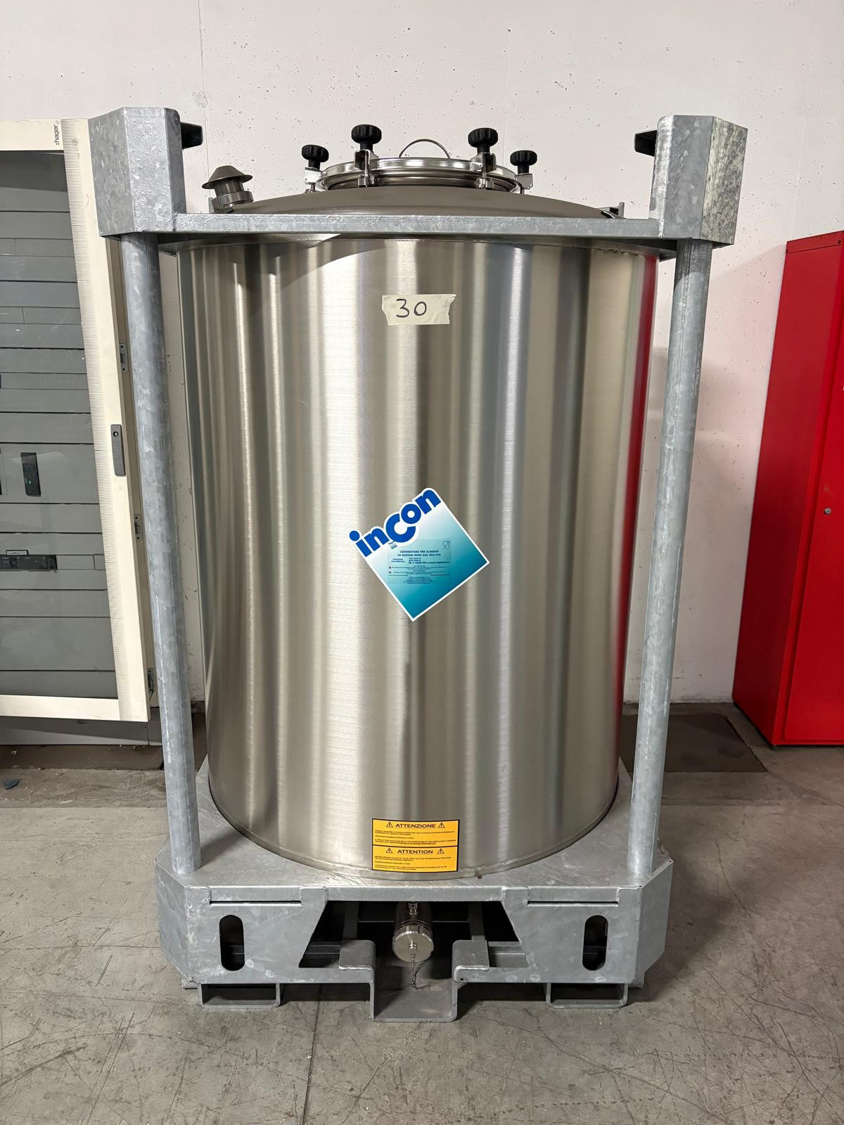 SERBATOIO INOX PALLETTIZZATO LT 1250 "PC" - OUTLET30