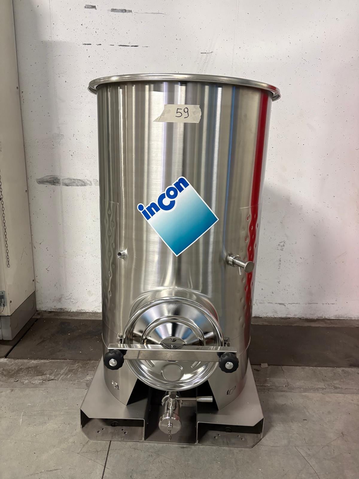 PALLETTISIERTER EDELSTAHL-TANK MIT KÜHLSCHLANGE LT 350 "SBPA" - OUTLET59
