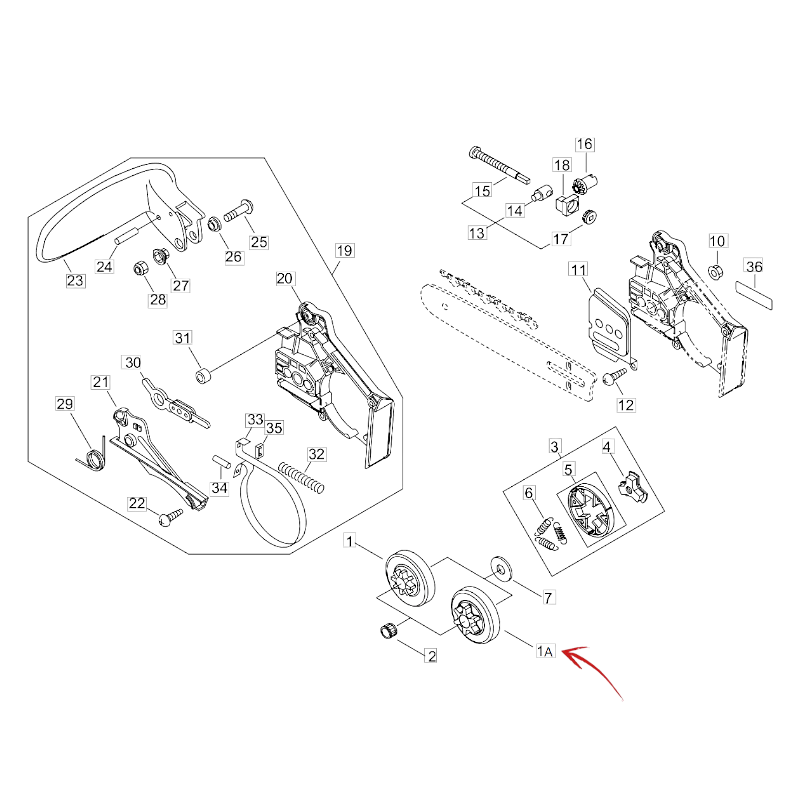 ECHO CS-280 TESC CARVING CLUTCH BELL