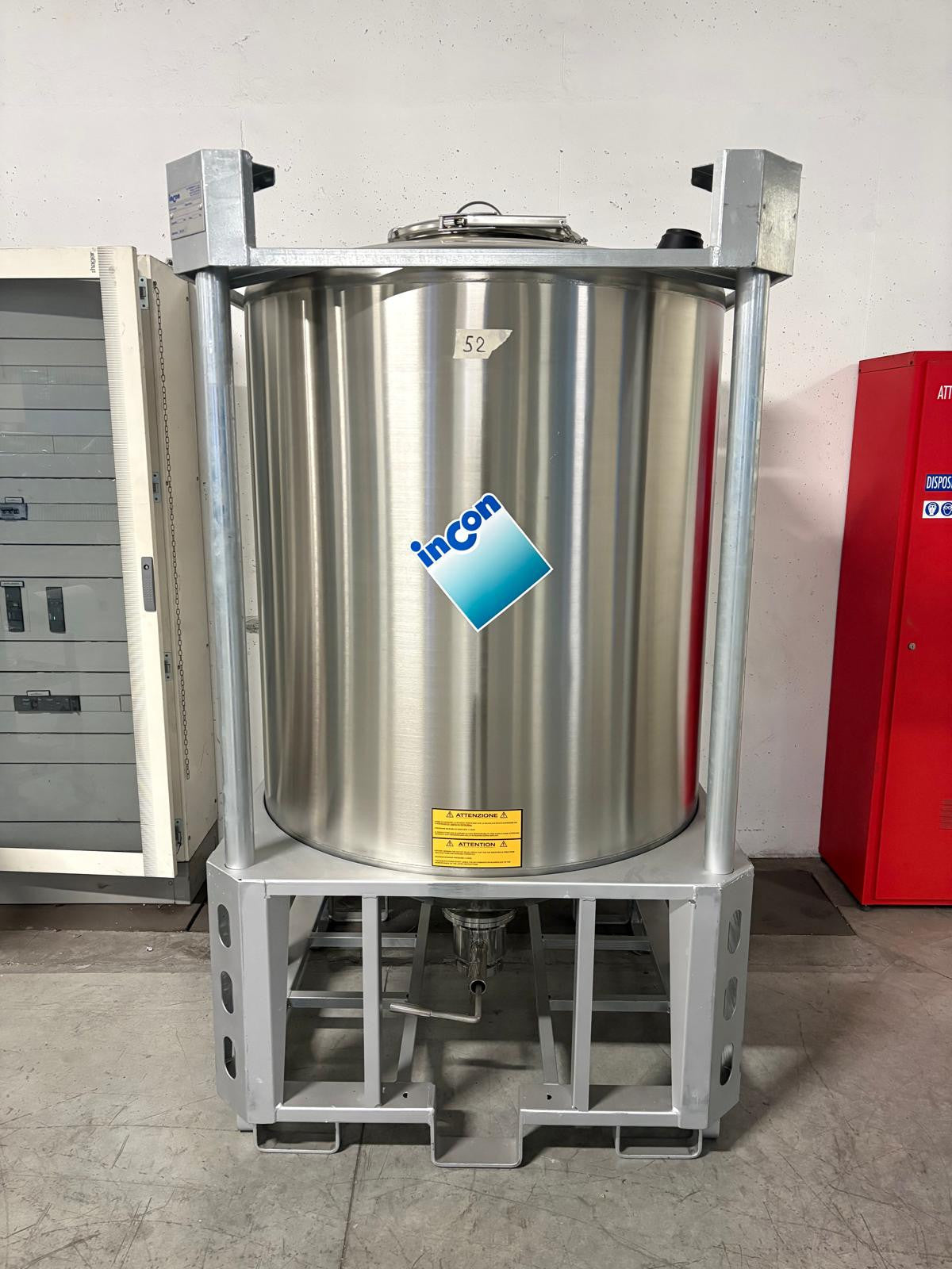 SERBATOIO INOX PALLETTIZZATO LT 1000 "PFC" - OUTLET52