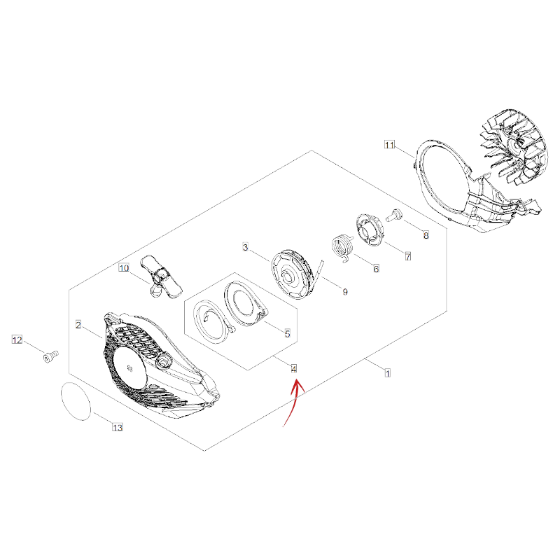 STARTER SPRING KIT FOR ECHO CHAINSAW CS 2511TES AND CS 2511WES