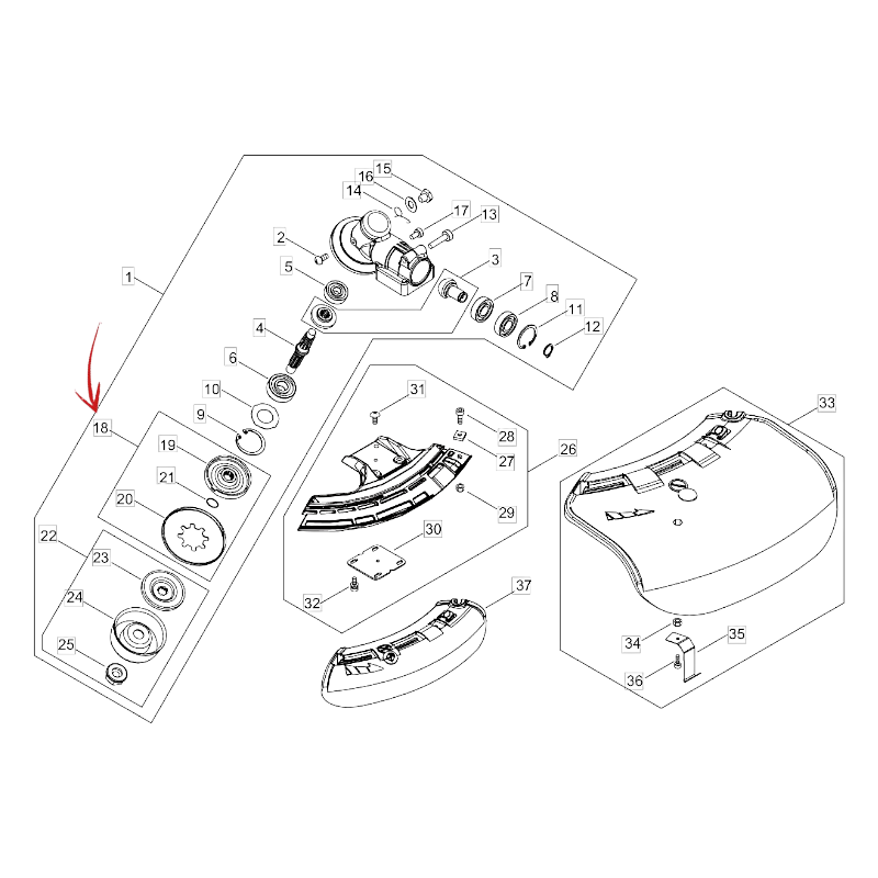 PLAQUE DE FIXATION COMPLÈTE DÉBROUSSAILLEUSE ECHO SRM 420ES-SRM 267L-RM 3020T