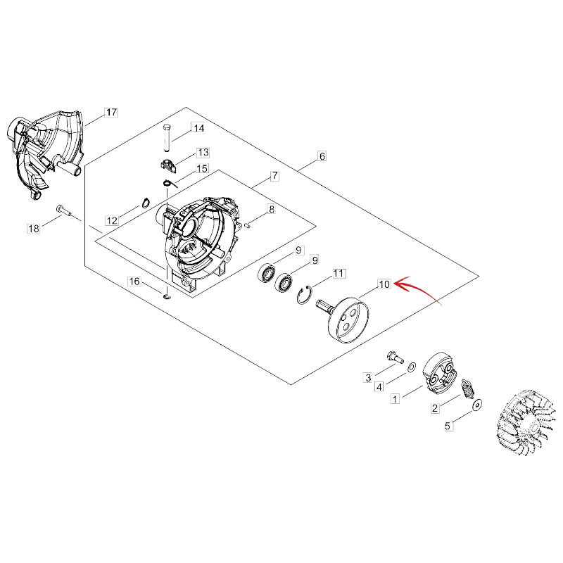 CLUTCH BELL FOR ECHO RM 3020T STRIMMER