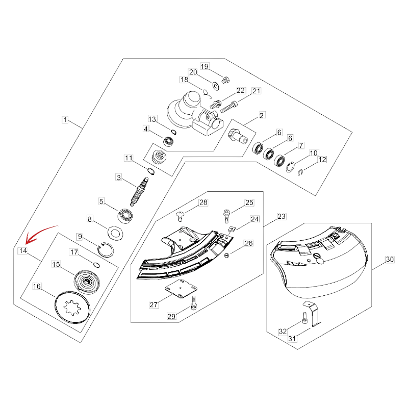 PLATEAU DE FIXATION COMPLET DÉBROUSSAILLEUSE ECHO SRM 301TESL