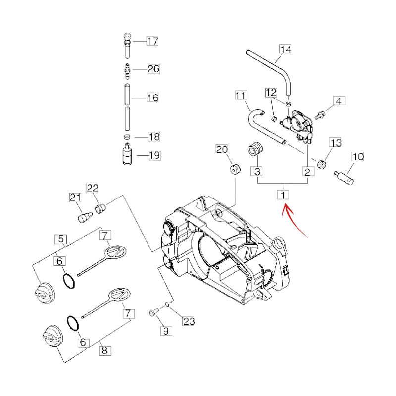 OIL PUMP WITH SCREW FOR ECHO CHAINSAW CS 2600-2700-320-350