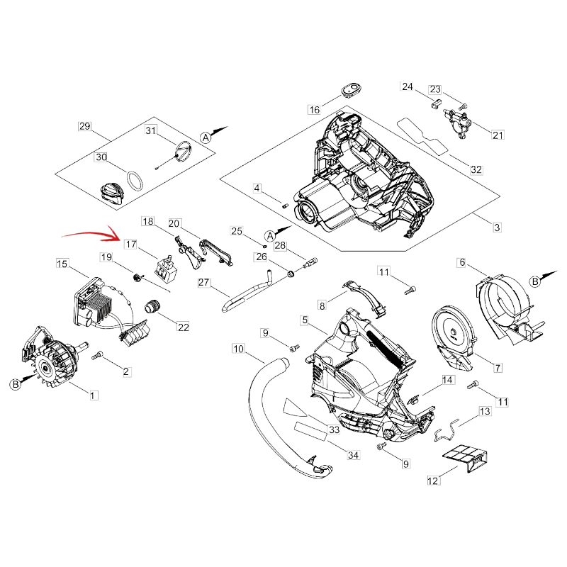 INTERRUTTORE MOTOSEGA ECHO DCS 2500T E ALTRI MODELLI