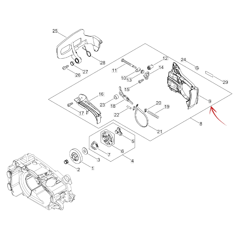 CARTER CATENA MOTOSEGA ECHO CS 360/362TES