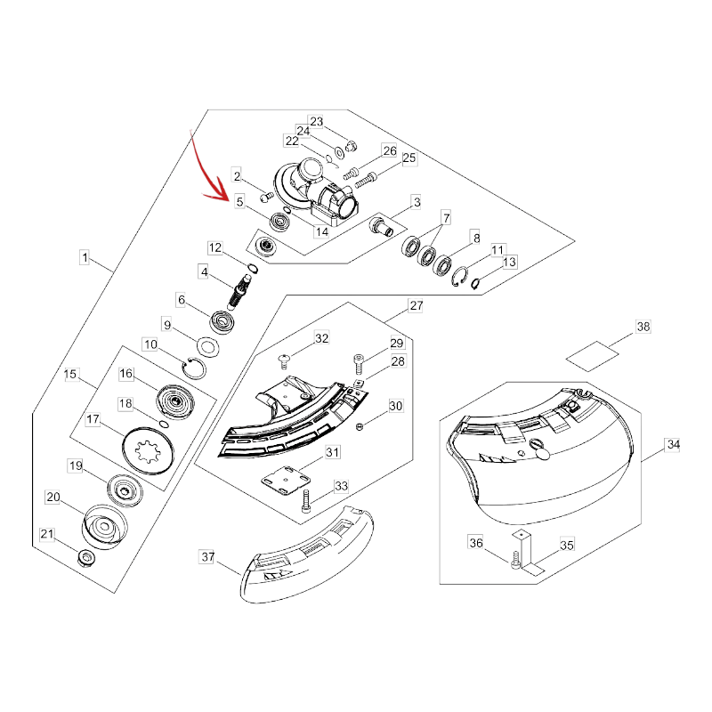 CONICAL BEARING FOR ECHO BRUSH CUTTER VARIOUS MODELS GEAR HEAD SIDE