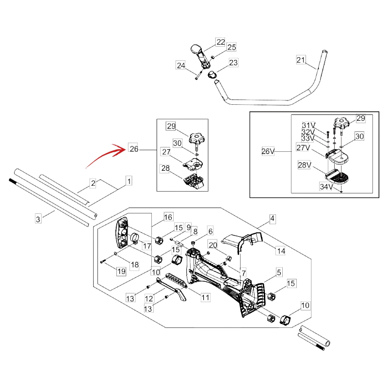 GRIFFSTOPP-SET FÜR FREISCHNEIDER ECHO SRM 420TESU