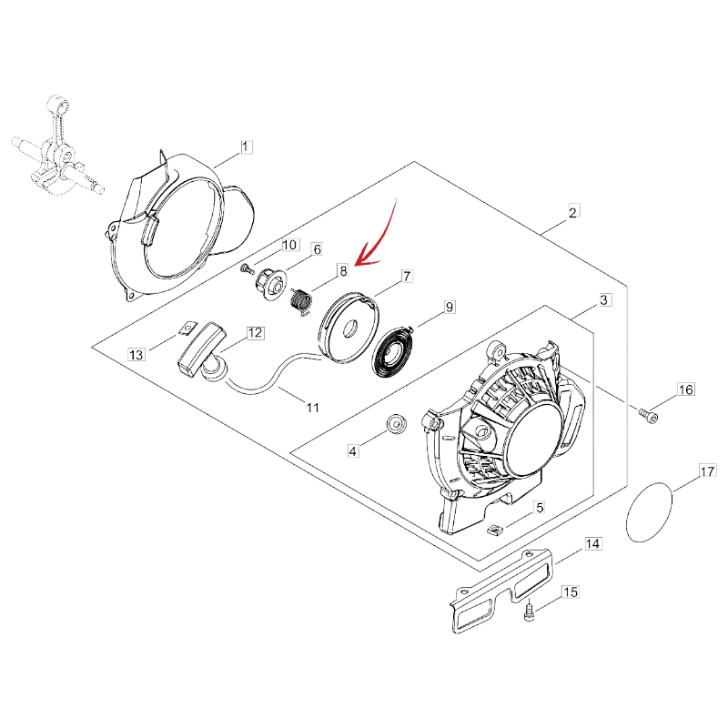 STARTER SPRING FOR ECHO TRIMMER CLS 520ES-RM 410ES AND OTHER MODELS
