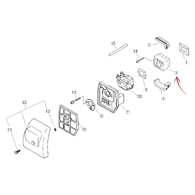 VERGASERISOLATOR FÜR ECHO FREISCHNEIDER BCLS 580-CLS 5800-5810