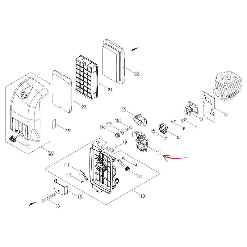 CARBURETOR FOR ECHO PB 770 BLOWER