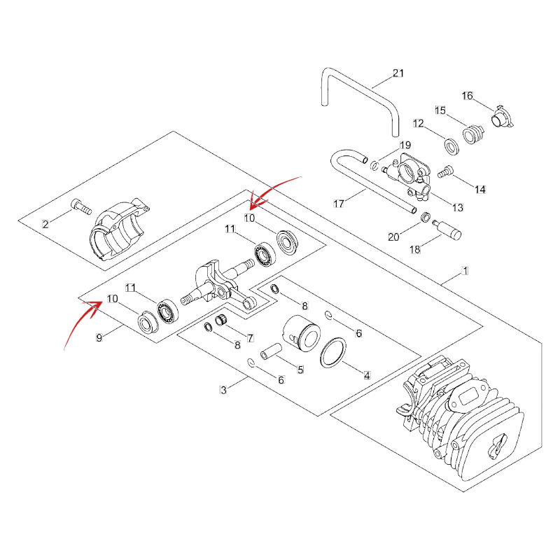 CRANKCASE OIL SEAL FOR ECHO CHAINSAW CS 360-362 AND OTHER MODELS