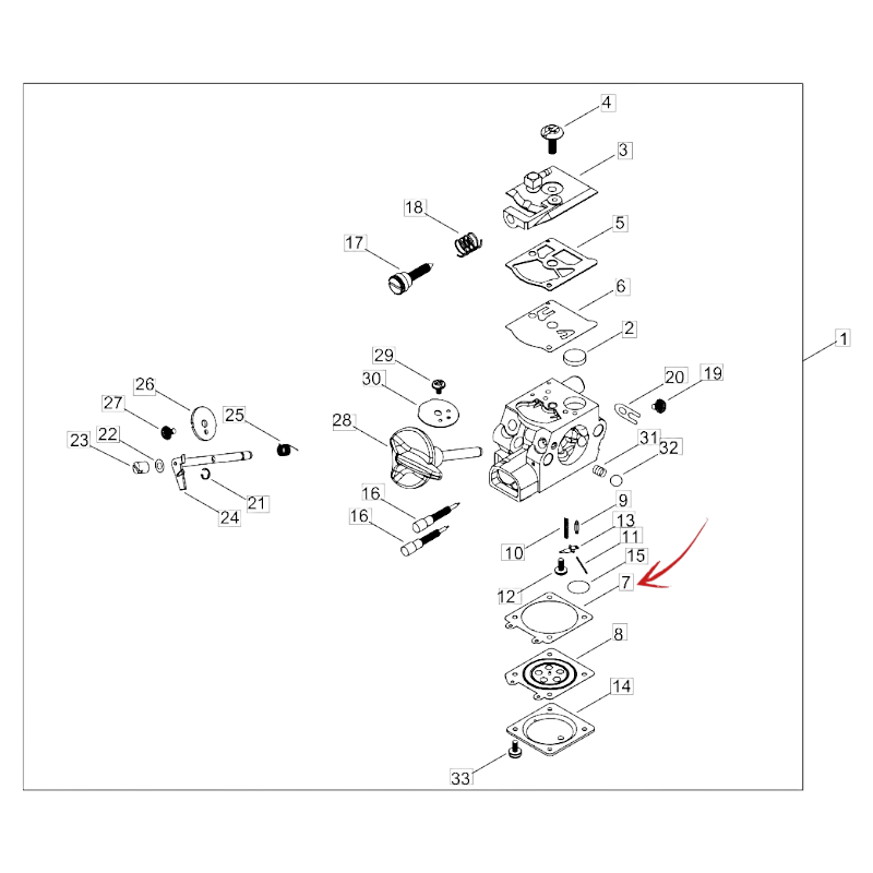 JOINT MEMBRANE AVEC DISQUE CARBURATEUR ECHO CLS 520-2511-SRM 410 ET AUTRES MODÈLES