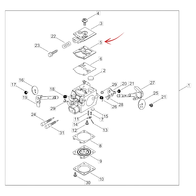 MEMBRAN-DICHTUNG FÜR PUMPENVERGASER ECHO CS 2511-450 UND ANDERE PRODUKTE