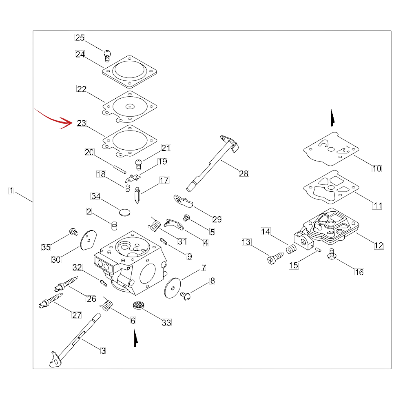 CARBURETOR DIAPHRAGM GASKET ECHO CS 360-361-362-4510