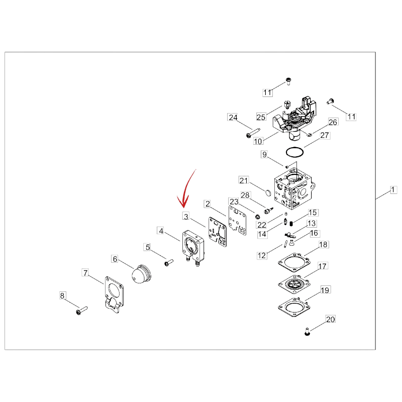 PUMPING MEMBRANE GASKET FOR ECHO SRM 222ESL TRIMMER