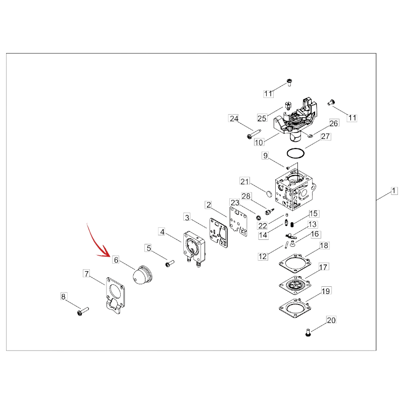 ECHO SRM 222ESL CARBURETOR PRIMER