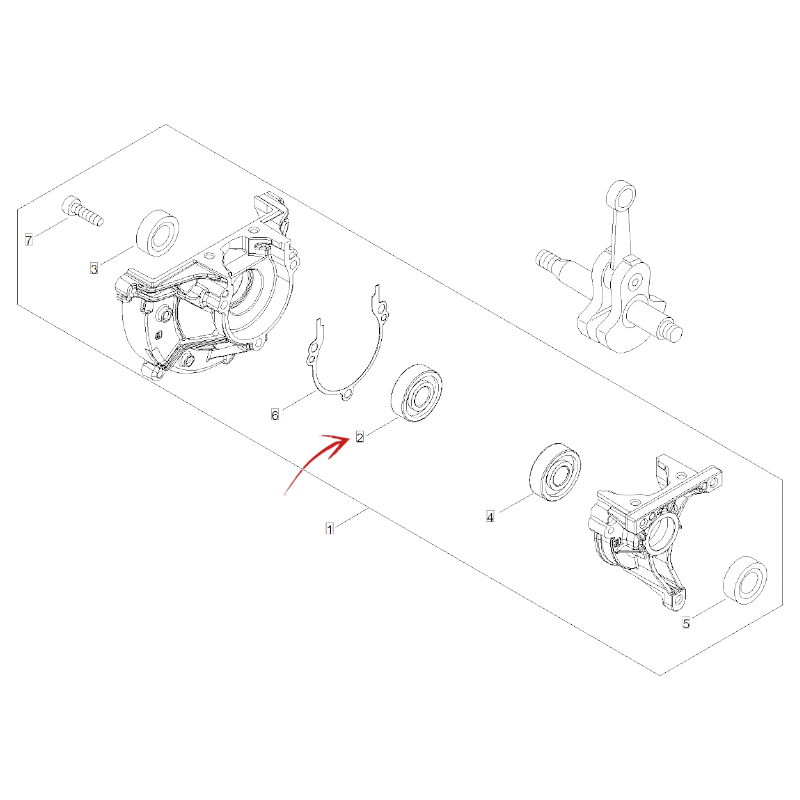 BEARING FOR ECHO CHAINSAW CS 2511-OTHER MODELS AND ECHO BLOWER PB 2520-OTHER MODELS