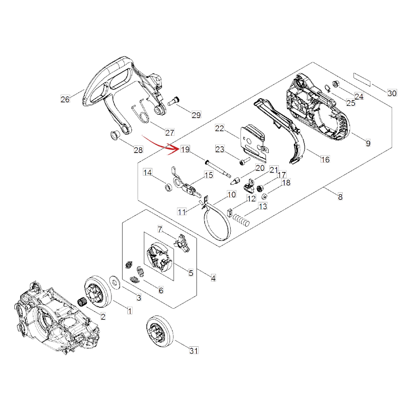 VITE PER TENDICATENA MOTOSEGA ECHO CS 2511-320 E ALTRI MODELLI
