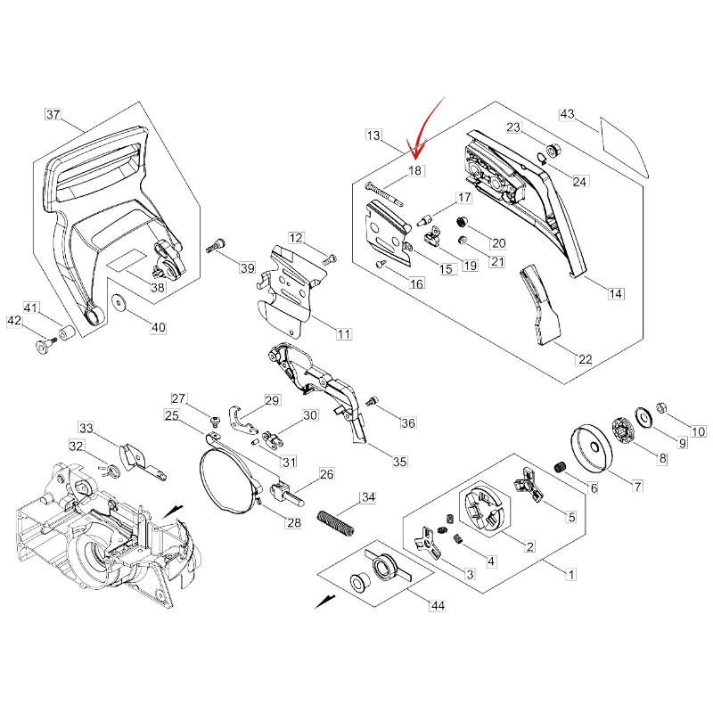 VITE TENDICATENA MOTOSEGA ECHO CS 501 E ALTRI PRODOTTI