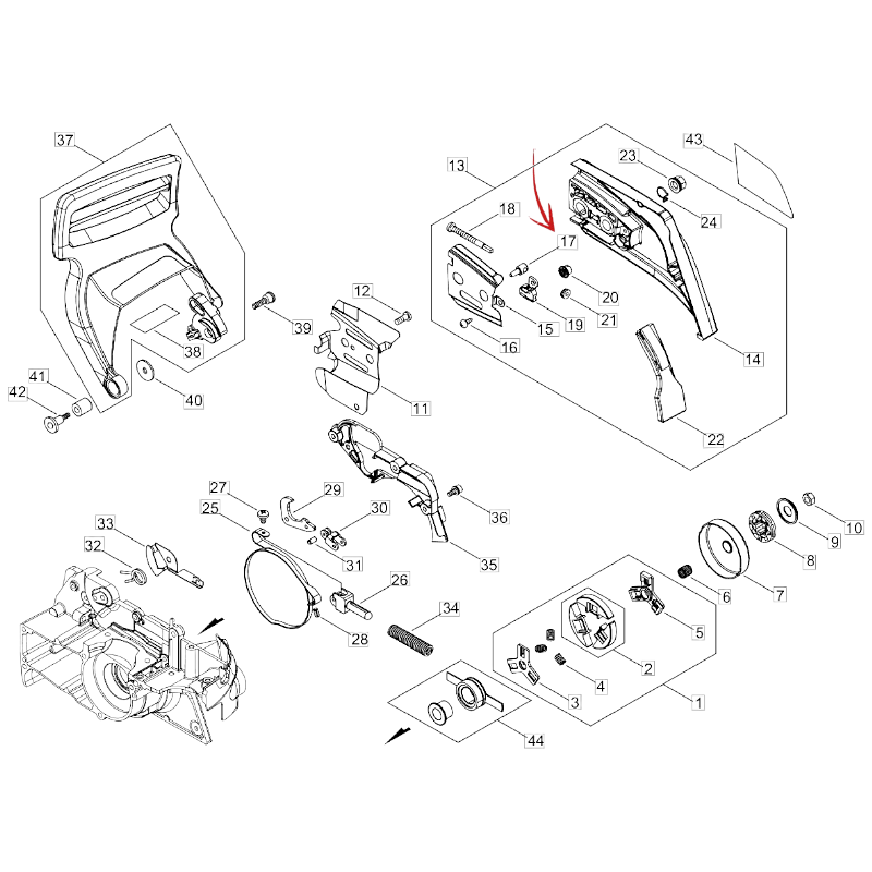 NOTTOLINO TENDICATENA MOTOSEGA ECHO CS 600-4010-4510-4920