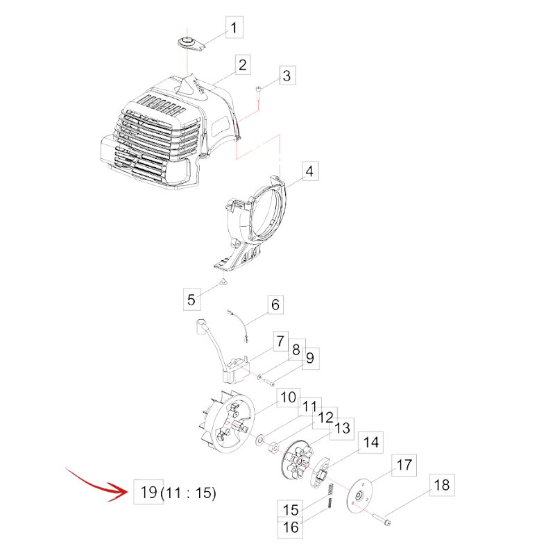 EMBRAYAGE COMPLET POUR DÉBRANCHEUSE BLUE BIRD BC 450 STB-BC 610 ST PRO ET AUTRES MODÈLES