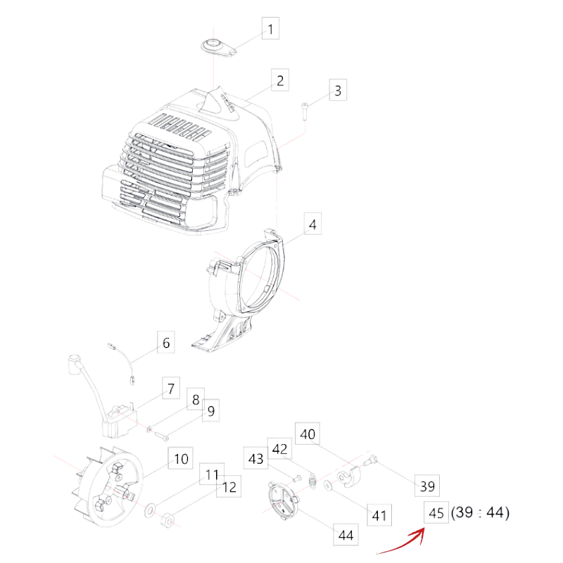 FRIZIONE COMPLETA DECESPUGLIATORE BLUE BIRD BCB 610 STL-560 STL E ALTRI MODELLI