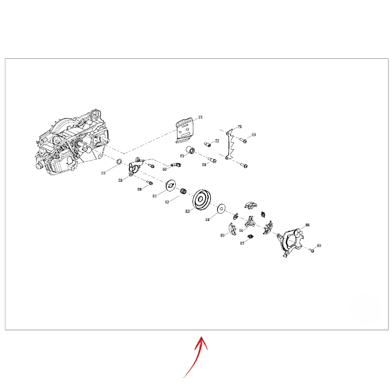 EMBRAYAGE COMPLET POUR TRONÇONNEUSE BLUE BIRD CSP 270 TC ET 270 T