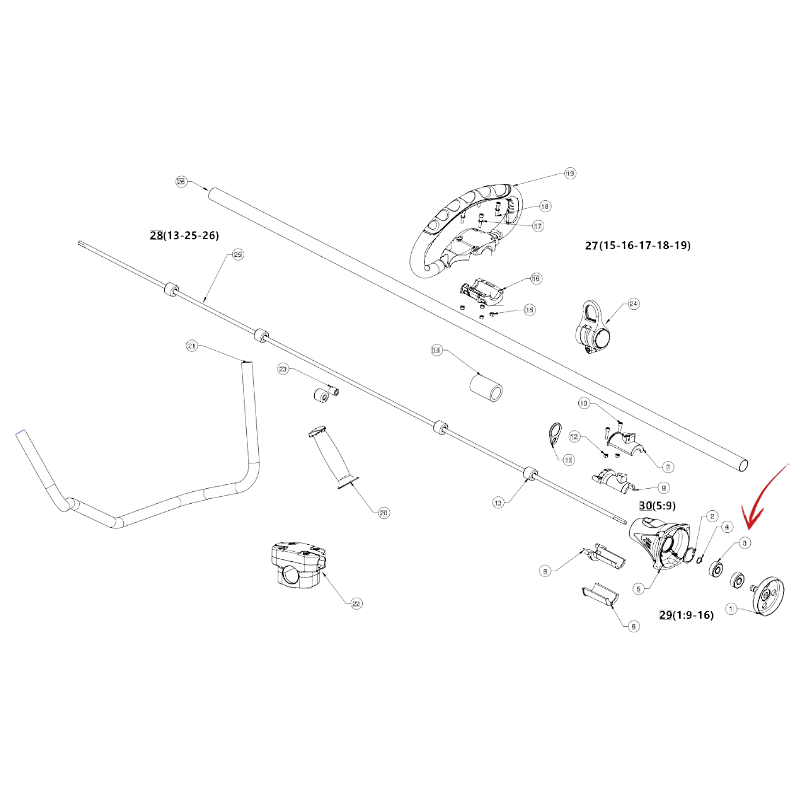 ROULEMENT D'EMBRAYAGE POUR DÉBROUSSAILLEUSE BLUE BIRD BC 341 L- BC 431 L-BC 450 STB ET AUTRES MODÈLES