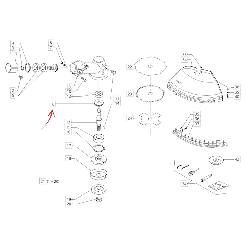 BEVEL GEAR FOR BLUE BIRD BRUSHCUTTER