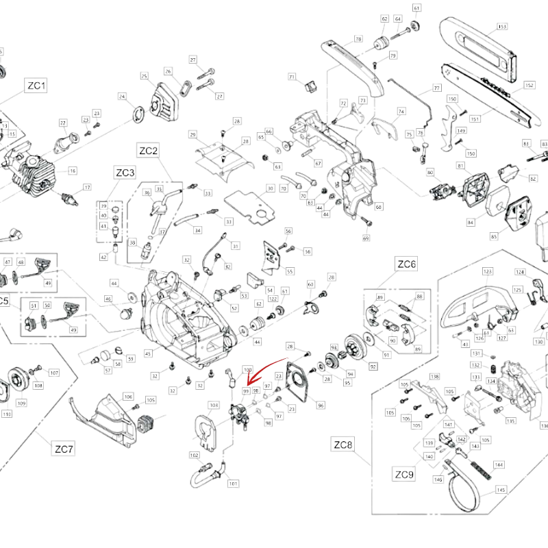 OIL PUMP FOR CHAINSAW BLUE BIRD CS 250