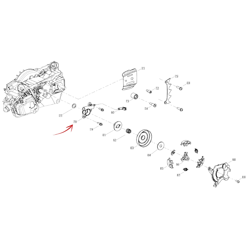 OIL PUMP FOR CHAINSAW BLUE BIRD CSP 270 TC AND CSP 270 T