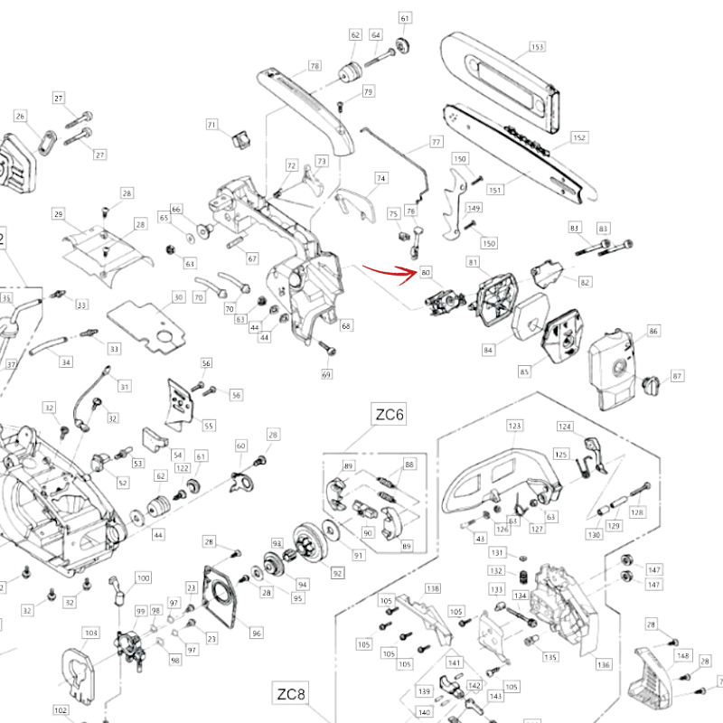 CARBURETOR FOR BLUE BIRD CS 250 CHAINSAW