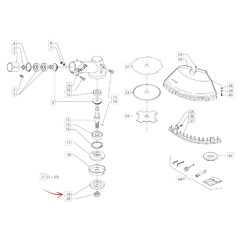 SPACER FOR BLUE BIRD BRUSH CUTTER HEAD
