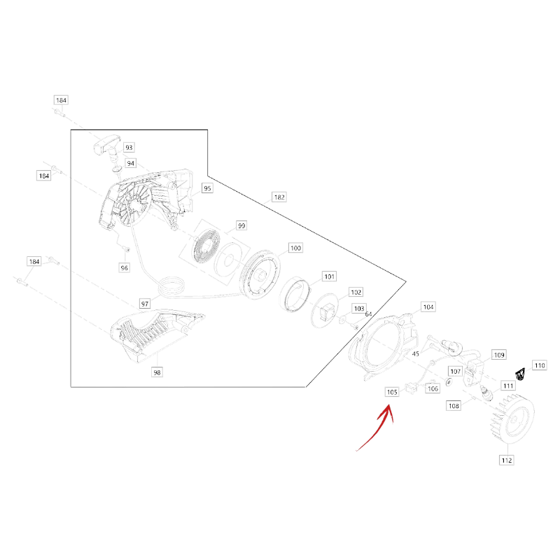 SWITCH FOR BLUE BIRD CSP 500 AND CSP 550 CHAINSAW