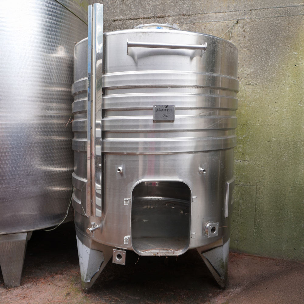 EDELSTAHL-TANK FÜR LAGERUNG FLACHER NEIGUNG 2400 LT - OUTLET68
